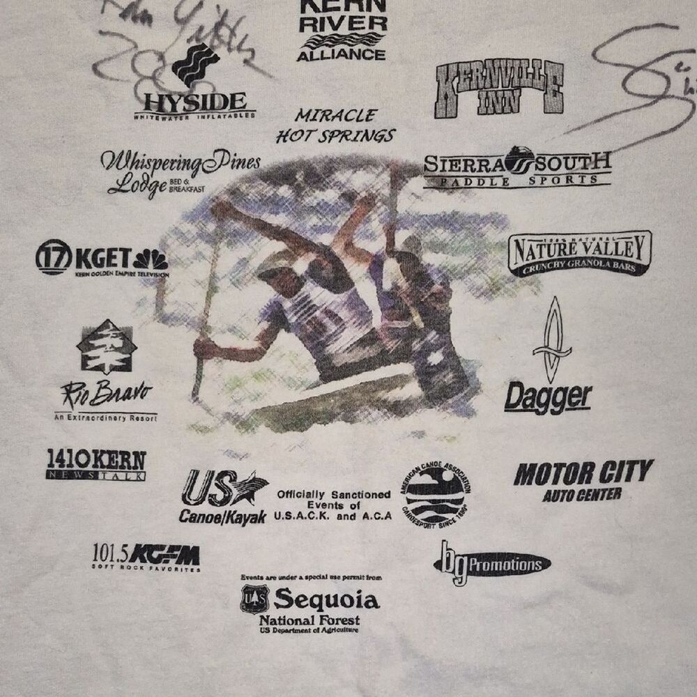 Vintage 2000 USA Whitewater Slalom Team Signed T-Shirt Olympic Kern River XL - Picture 15 of 15